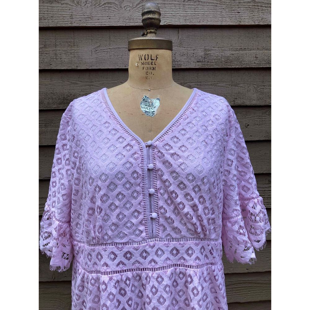 Jessakae Delancey Street lace dress magenta 4X plus - Picture 3 of 12